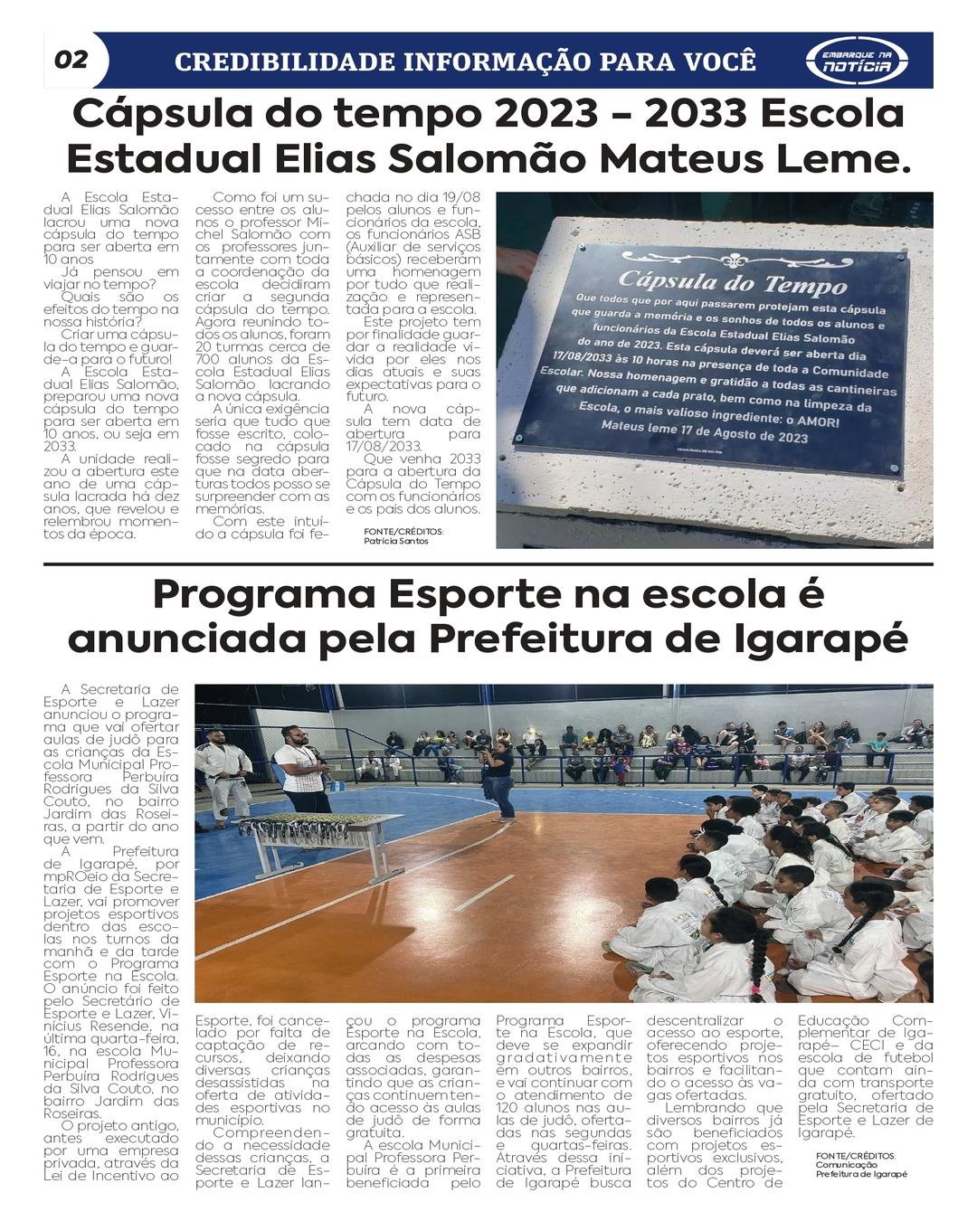 Edição 013 de Jornal Embarque na Notícia