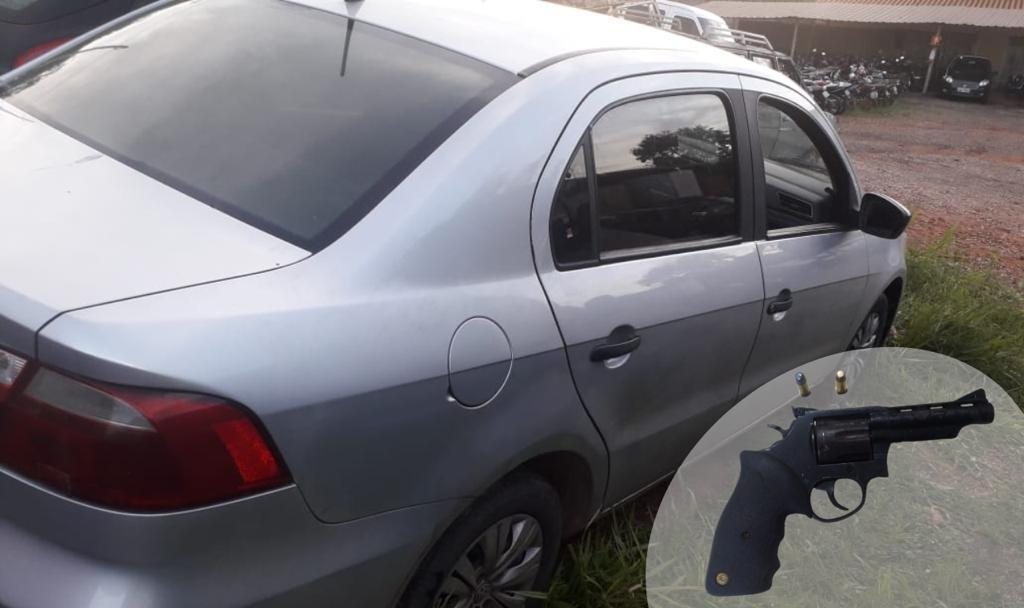 Arma e veículo roubado são apreendidos pela PM em Juatuba