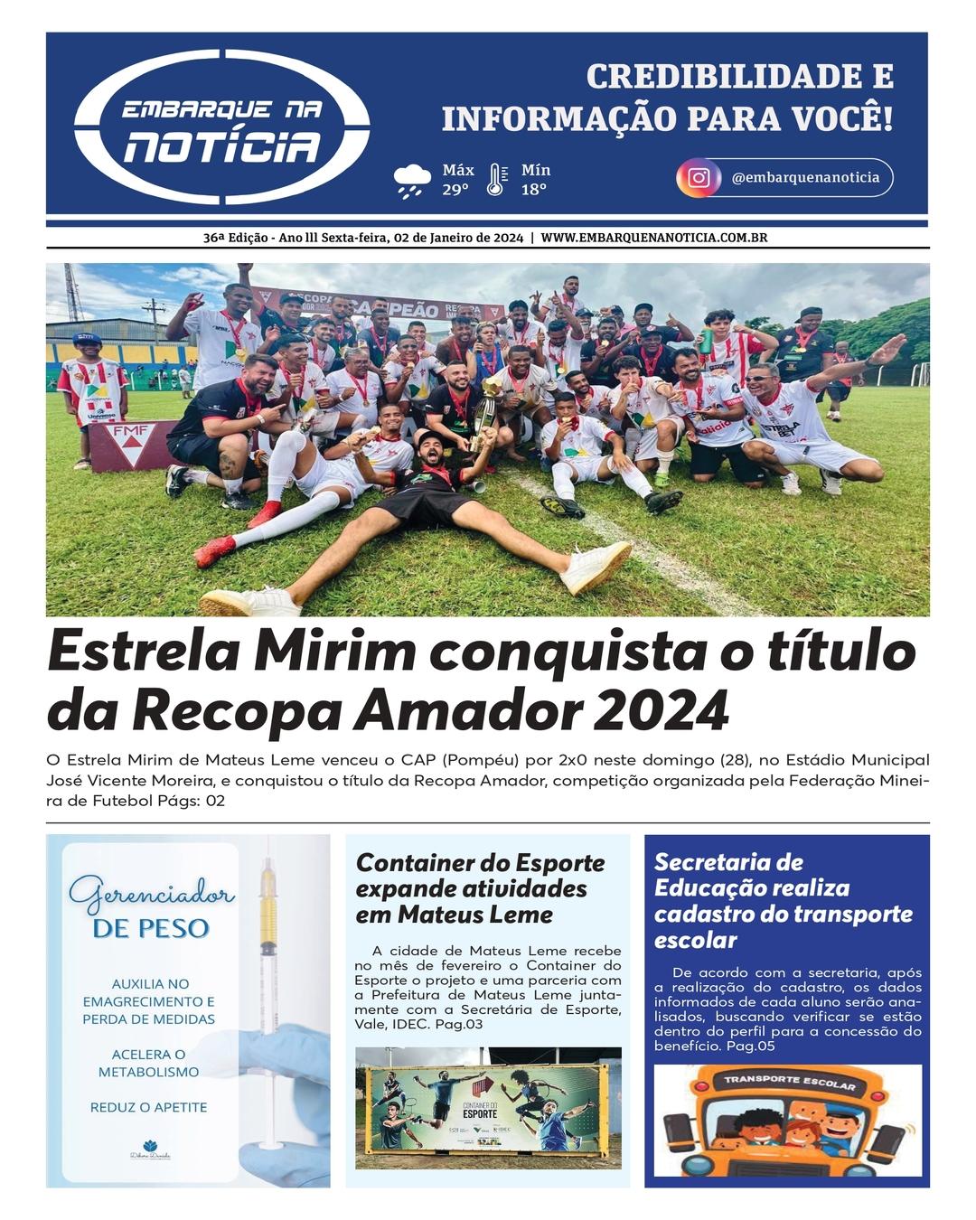 Edição semanal do jornal Embarque na Notícia
