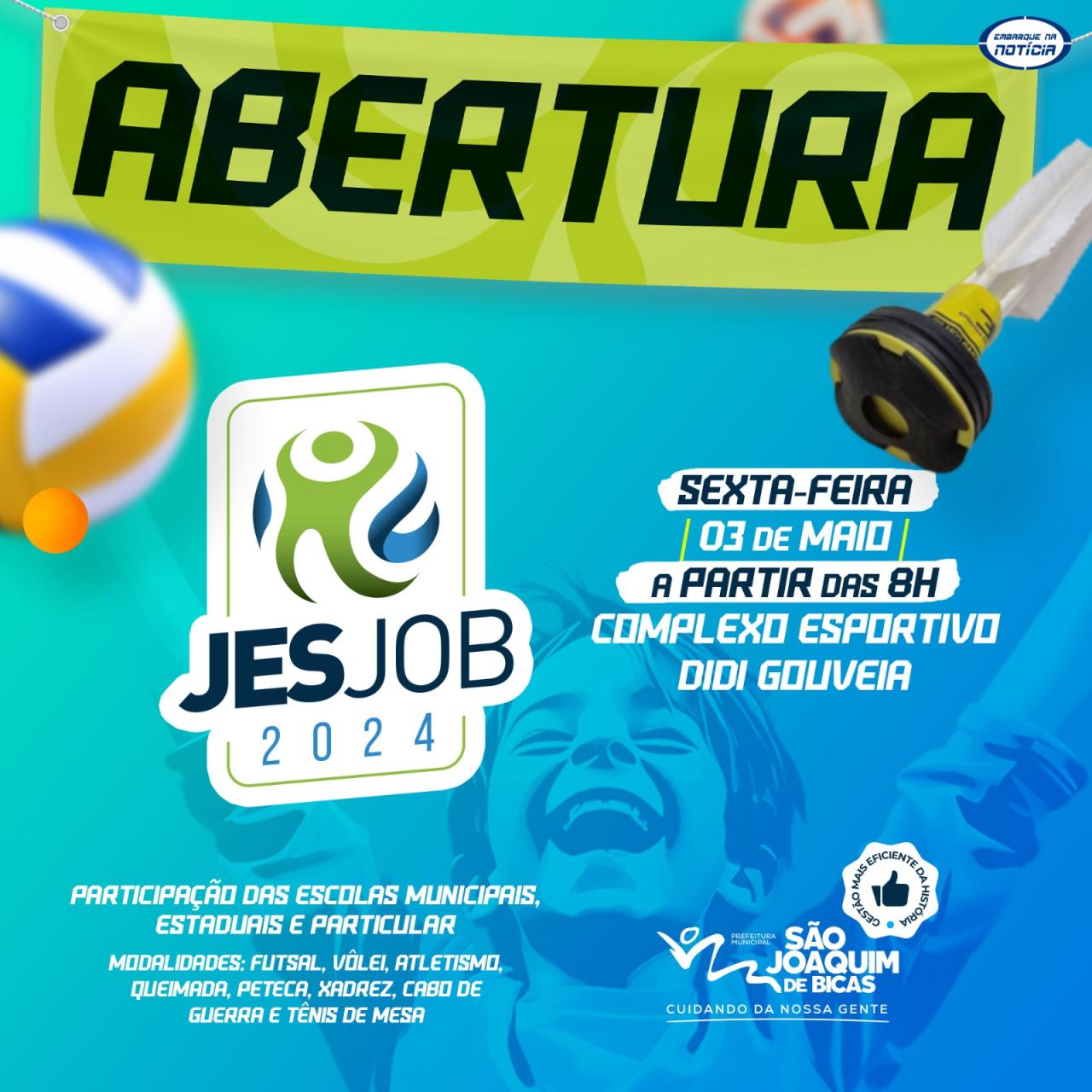 Jogos Escolares de São Joaquim de Bicas 2024 começam no dia 6 de maio