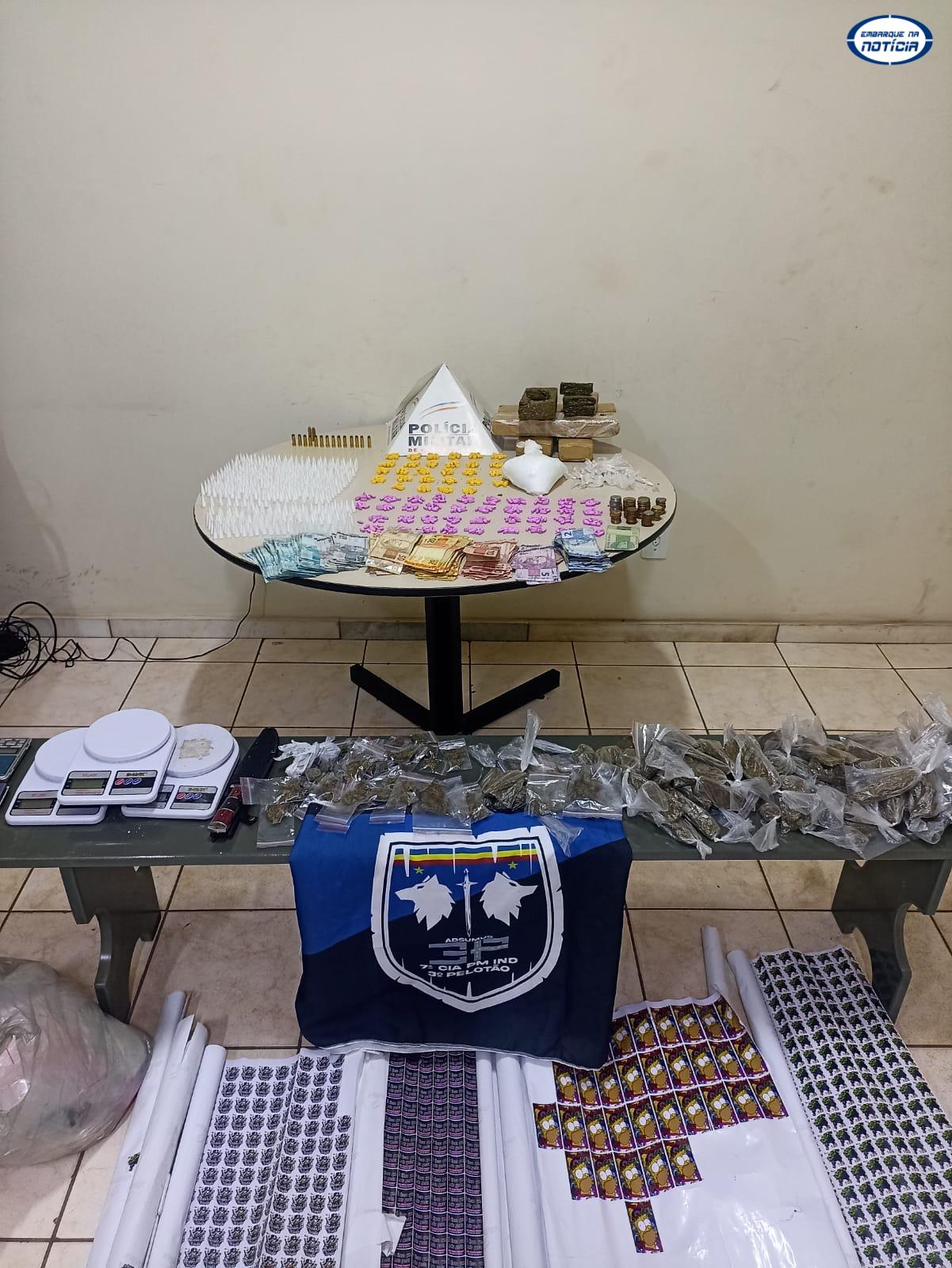 Ação da Polícia Militar em Juatuba resulta em apreensão recorde de drogas e prisão de suspeito