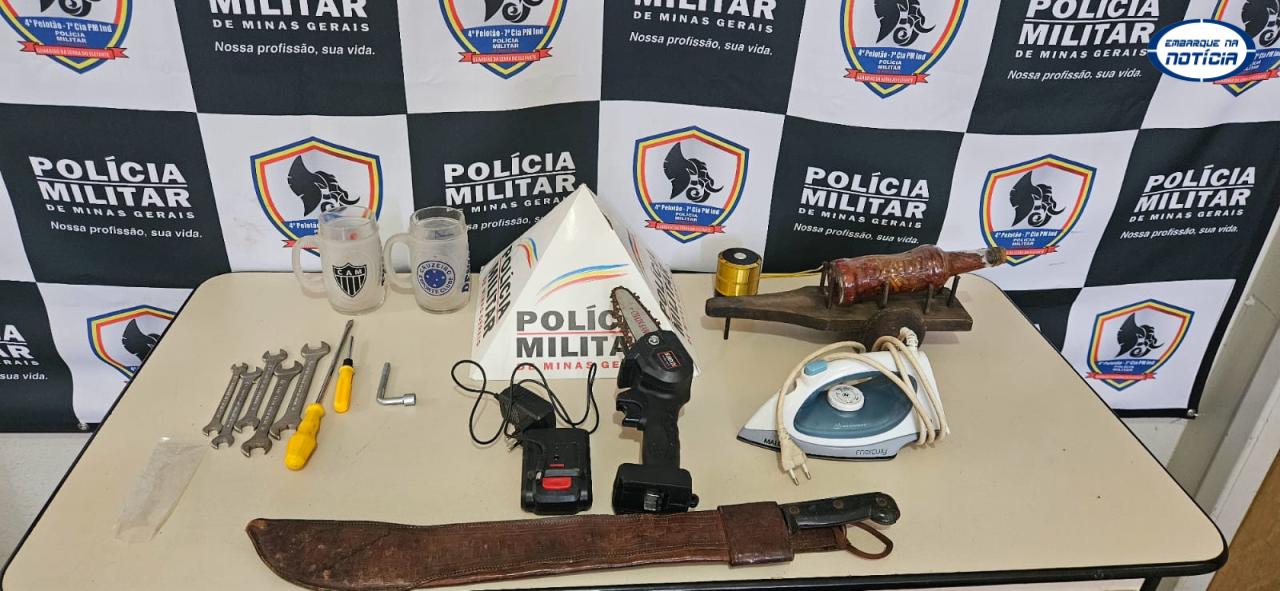 PM prende homem por furto em residência no distrito de Azurita, em Mateus Leme