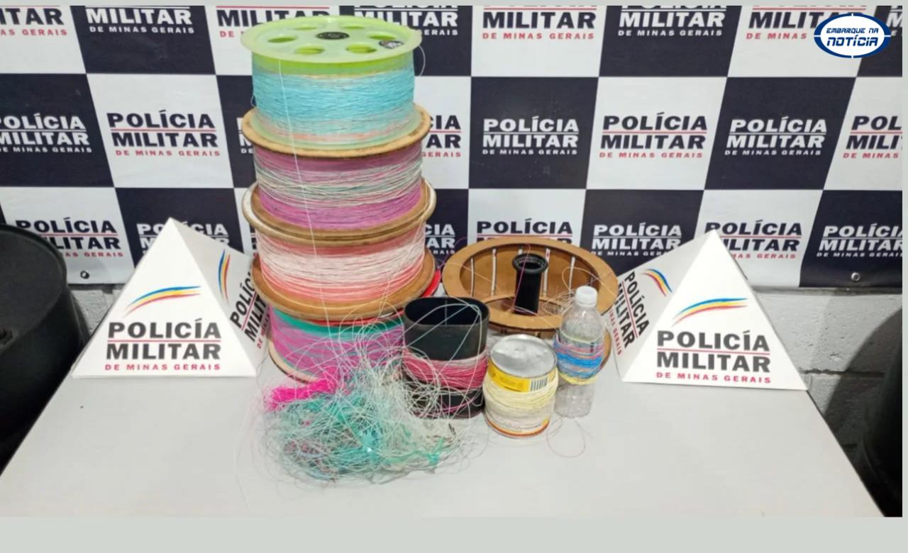 Polícia Militar apreende linhas chilenas em operação em Juatuba