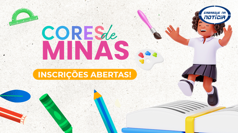 Estudantes poderão ilustrar materiais da rede estadual no Concurso de Desenho 'Cores de Minas'