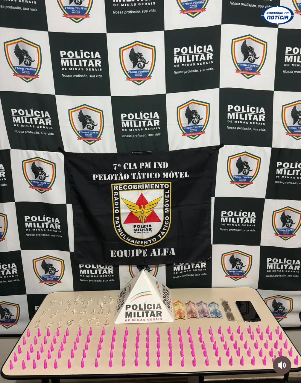 Polícia Militar apreende drogas durante operação “Aves de Rapina” em Mateus Leme