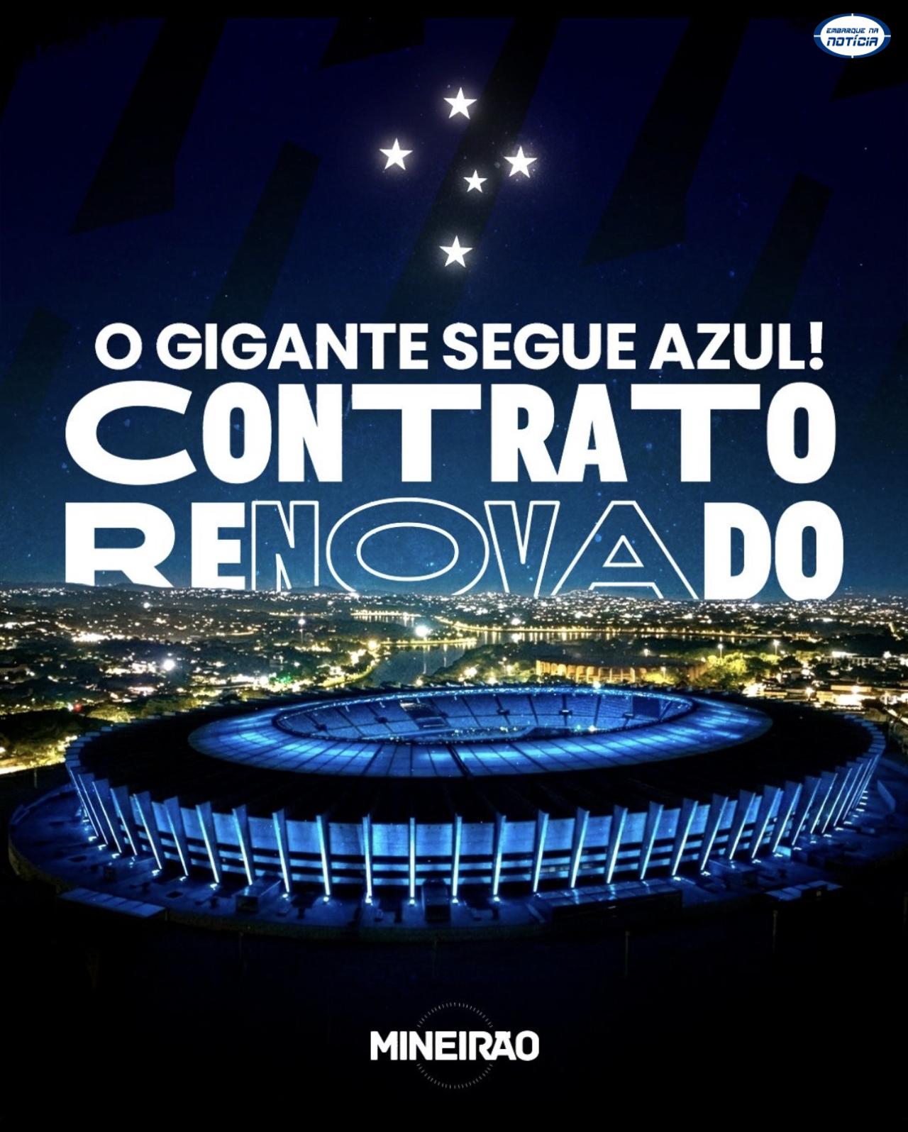Cruzeiro renova contrato com a Minas Arena e segue como principal utilizador do Mineirão