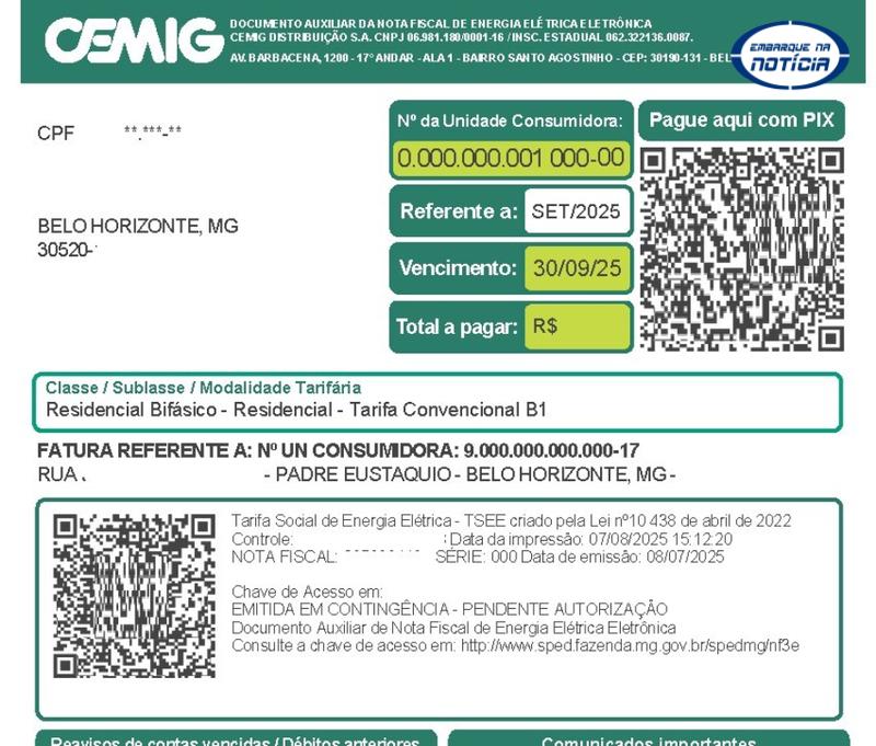 Saiba como evitar golpes na conta de luz e entenda as mudanças na fatura da Cemig