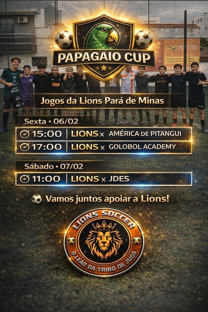 Lions Pará de Minas estreia na Papagaio Cup com três jogos e mira vaga na final