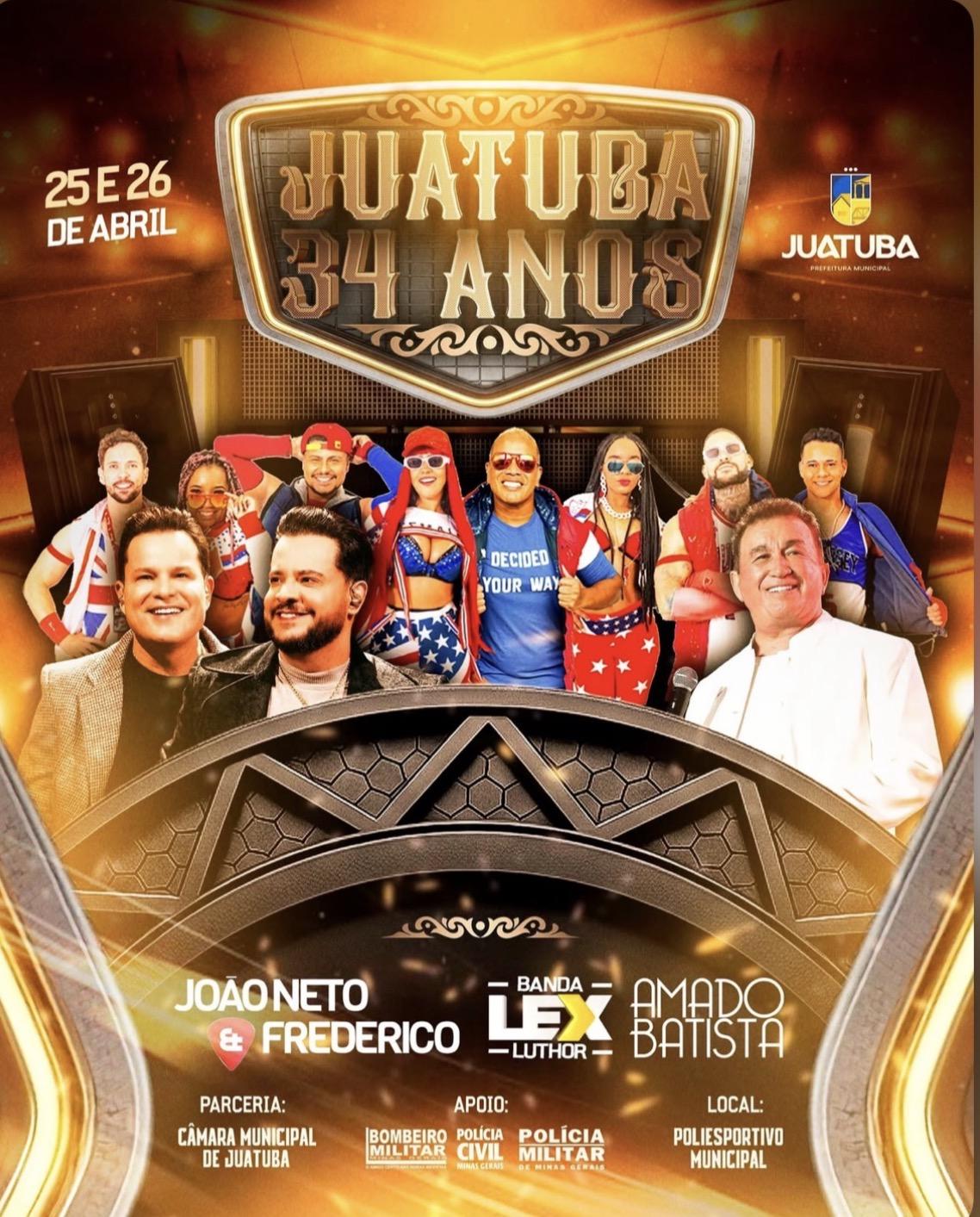 Juatuba comemora 34 anos com megaevento e grandes atrações musicais