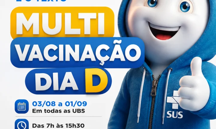 Campanha de multivacinação acontece neste sábado em Mateus Leme