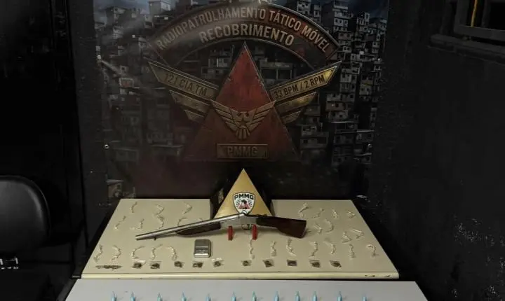 PM apreende arma de fogo, drogas e prende suspeito durante operação em Betim