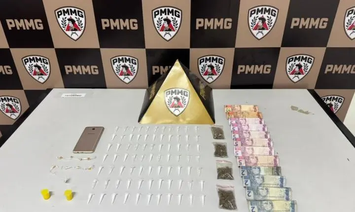 PM prende suspeito e apreende drogas durante operação no Sítio Poções, em Betim